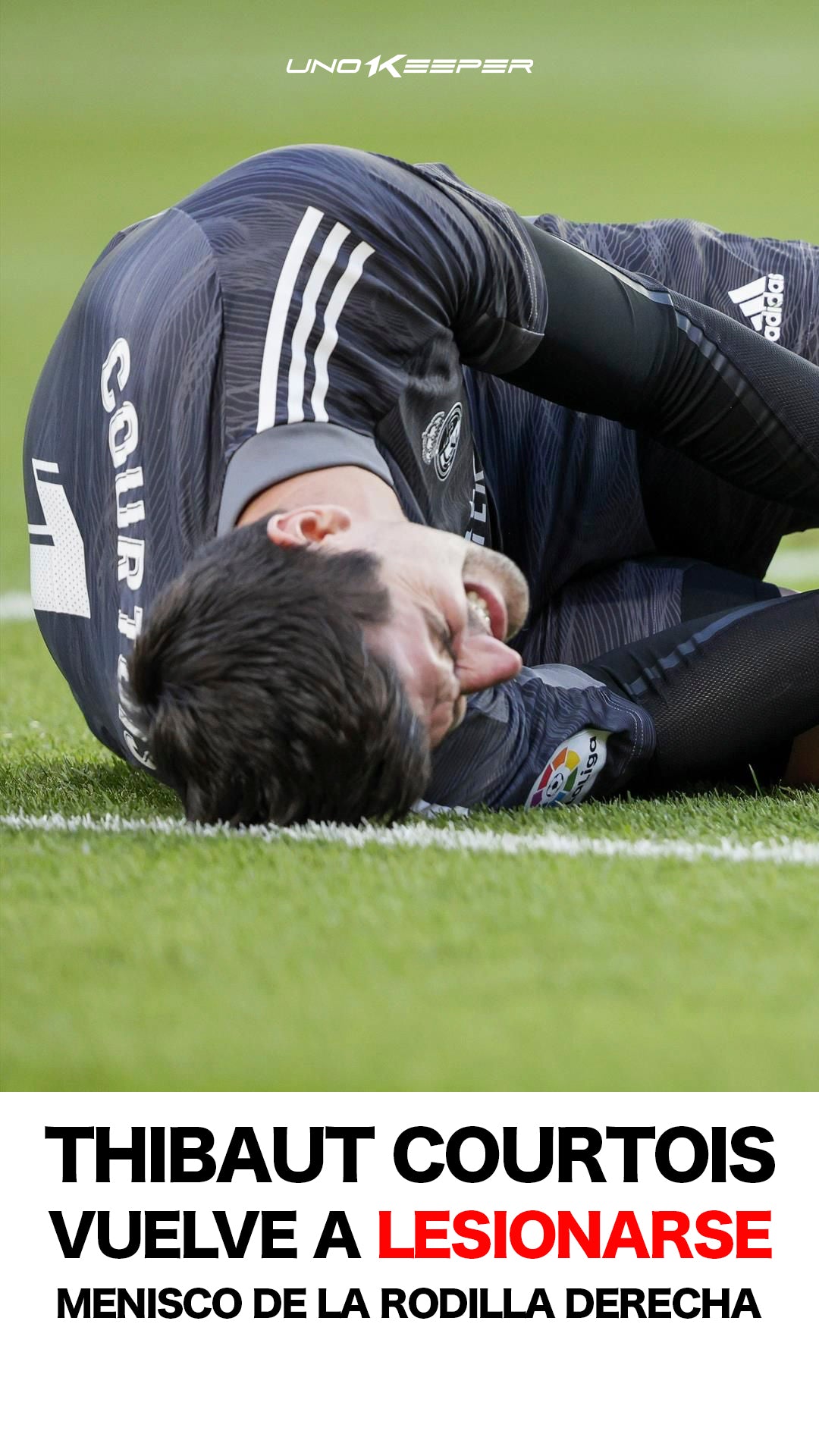 thibaut courtois lesión portero de Real Madrid