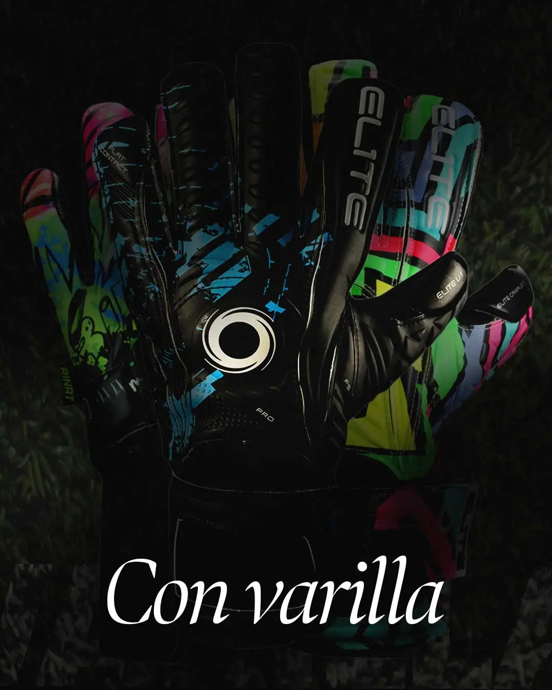 Guantes de portero con varilla