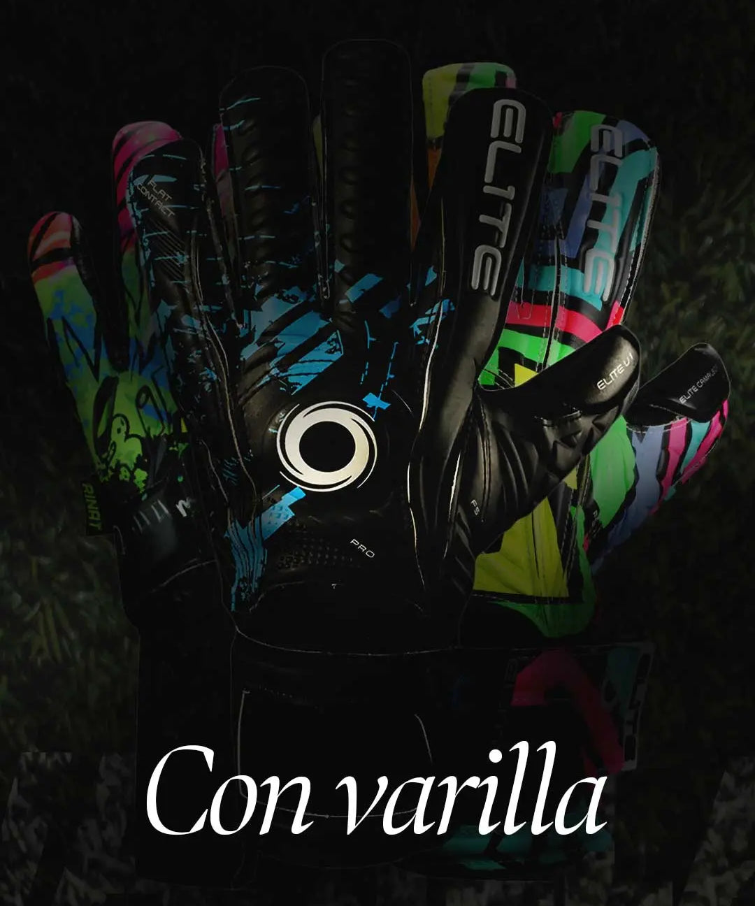 Guantes de portero con varilla