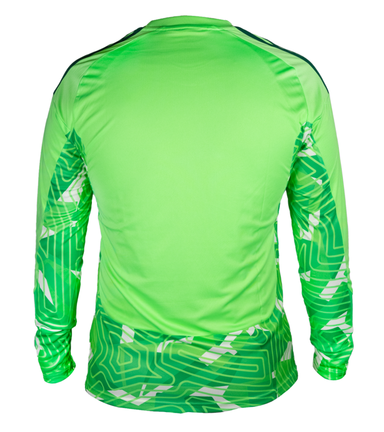 Jersey de portero Adidas Tiro 26 C GK Lime Burst con manga larga, corte ergonómico, tecnología AEROREADY transpirable, materiales reciclados y ajuste ligero para entrenamientos y partidos.