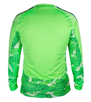 Zona trasera optimizada para ventilación continua y comodidad prolongada.
Características técnicas:
Panel posterior altamente transpirable para mejorar flujo de aire.
Tejido AEROREADY que mantiene la espalda seca durante todo el partido.
Construcción ligera que reduce acumulación de calor corporal.
Elasticidad estructural para movimientos laterales y estiradas amplias.
Costuras planas que minimizan fricción y rozaduras.
Diseño ergonómico que acompaña la postura natural del portero.
Función en juego:
Favorec