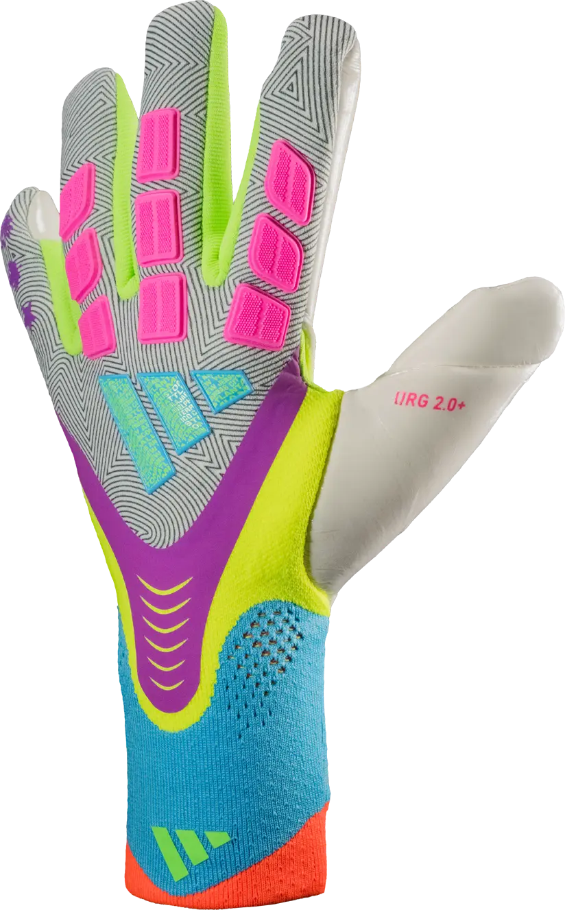 Guantes de portero Adidas Predator GL Pro   Solar Yellow / Bright Cyan / White / Purple Burst
