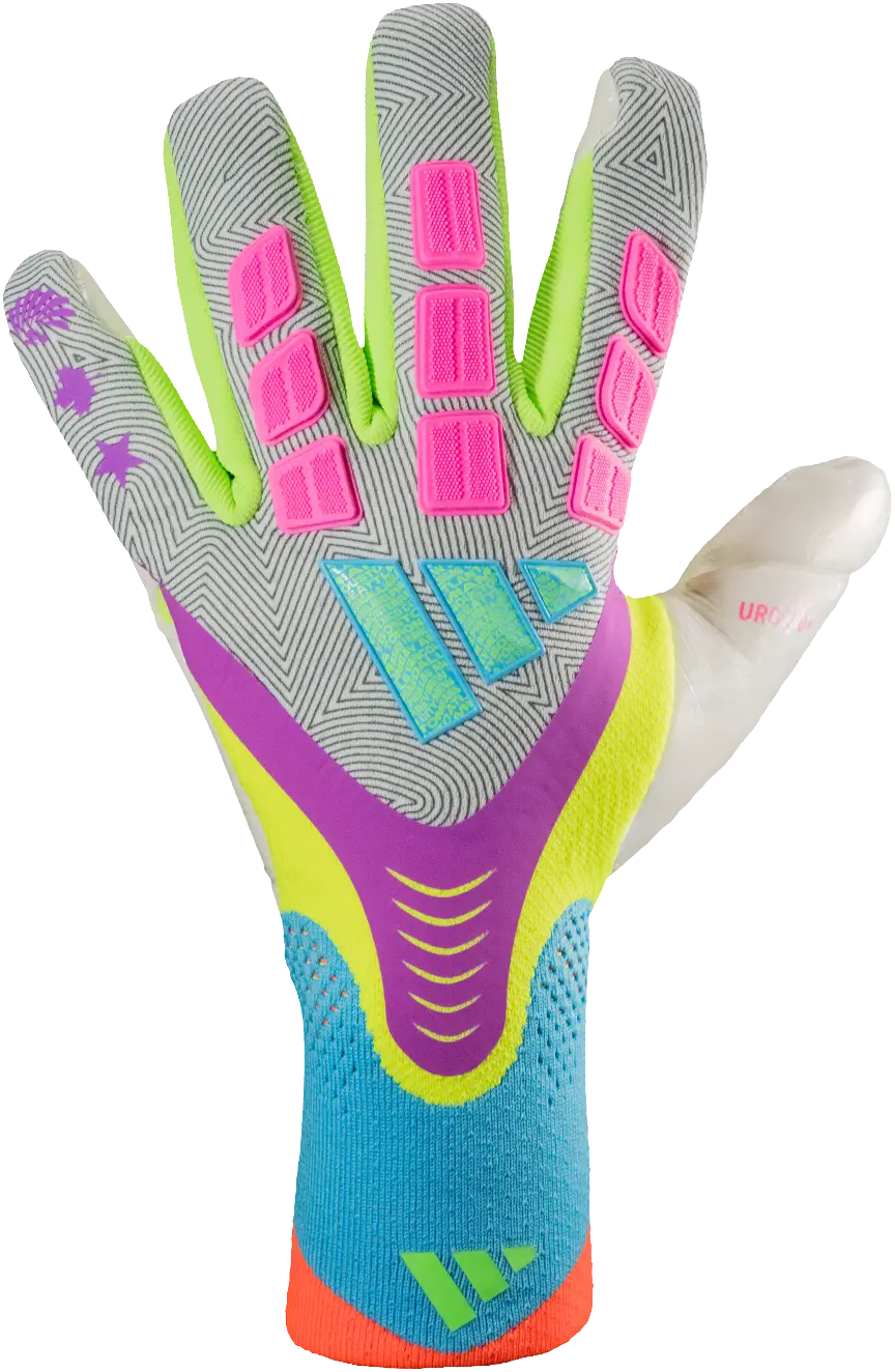 Guantes de portero Adidas Predator GL Pro   Solar Yellow / Bright Cyan / White / Purple Burst
