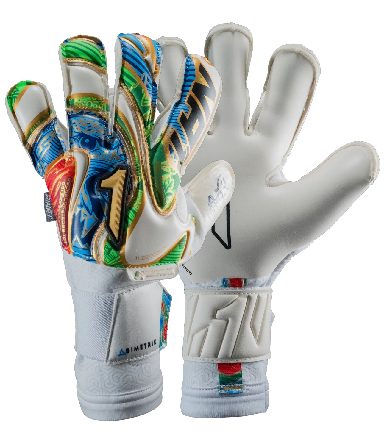 Guantes de Portero Rinat Asimetrik Pro Multicolor/Blanco