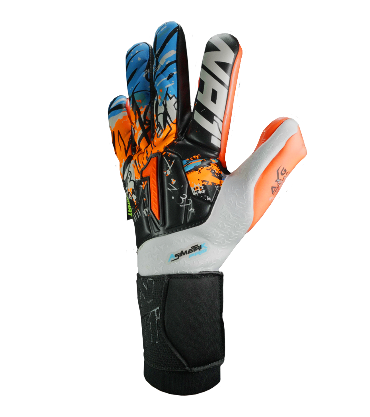 Guantes De Portero Rinat Asimetrik TX  Pro NG Blanco  /Naranja / Azul