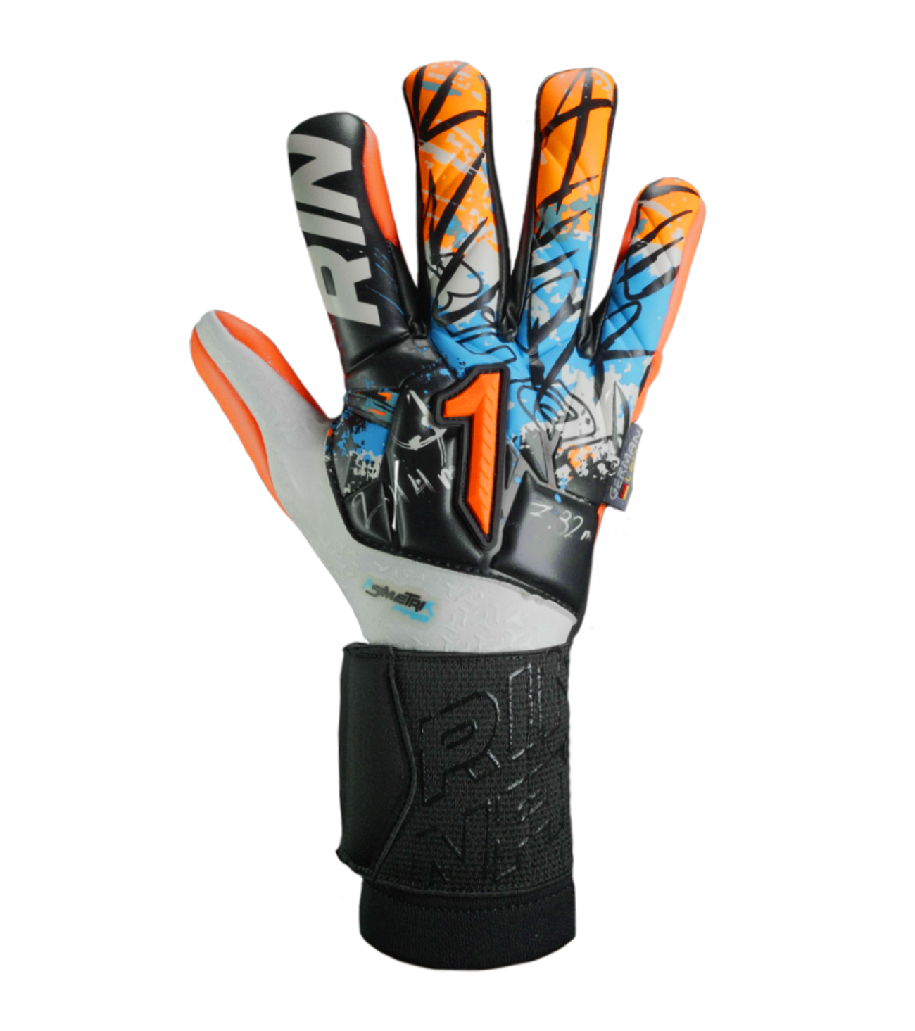 Guantes De Portero Rinat Asimetrik TX  Pro NG Blanco  /Naranja / Azul