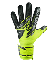 Attrakt Silver Yellow Black Guantes de portero con rendimiento avanzado y diseño impactante