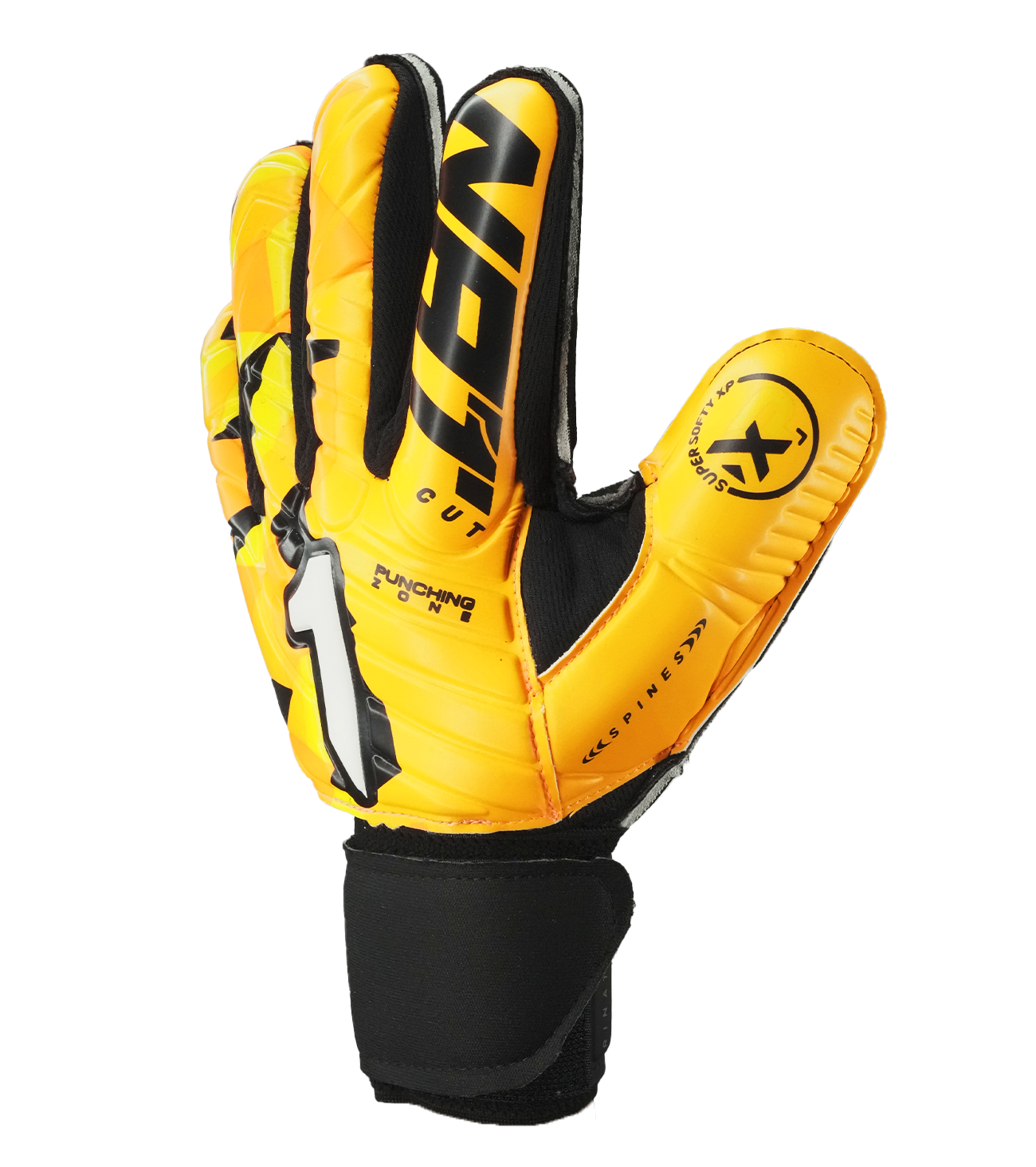 Guantes Rinat Meta Tactik GK Spine Semi Naranja Negro (Varilla) — foto 3