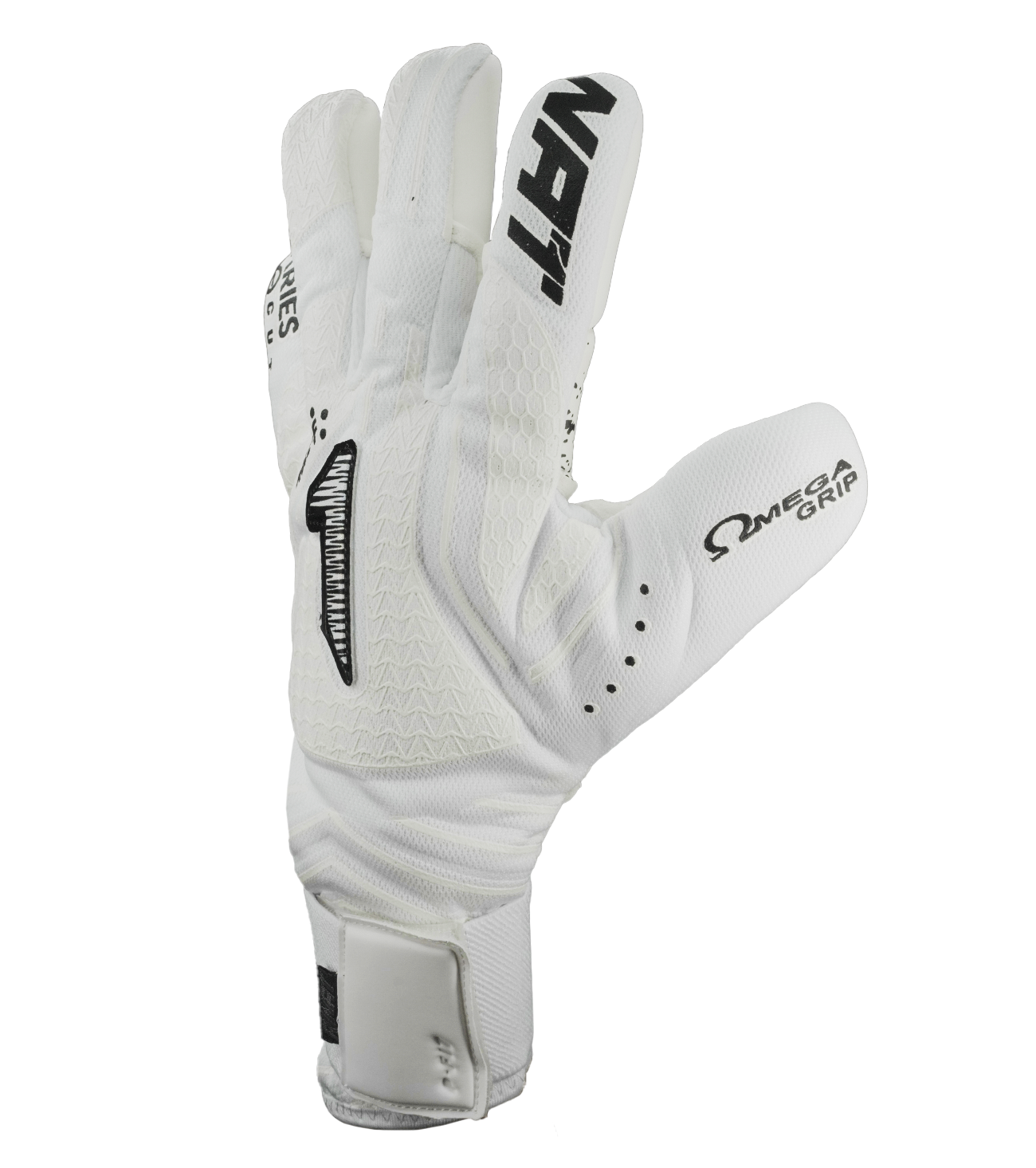 Guantes de portero Aries Nemesis Prime Rinat x UnoKeeper, guantes de portero semiprofesionales para césped natural, dorso con malla textil transpirable y recubrimiento de látex, corte híbrido ErgoRoll con cerrado negativo, palma Omega Grip y HGP NEXT para agarre top y resistencia, ajuste máximo y comodidad, muñequera elástica con cintillo de seguridad, guantes ligeros, todo terreno, protección, control del balón y durabilidad para porteros exigentes en entrenamiento y competencia.