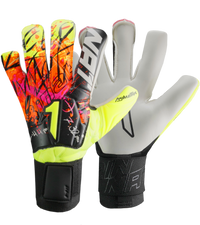 Guantes de Portero Rinat Asimetrik Prime Amarillo Rosa Naranja
