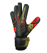 Guantes De Porteros Reusch Attrakt Grip Black Gold Firy Red