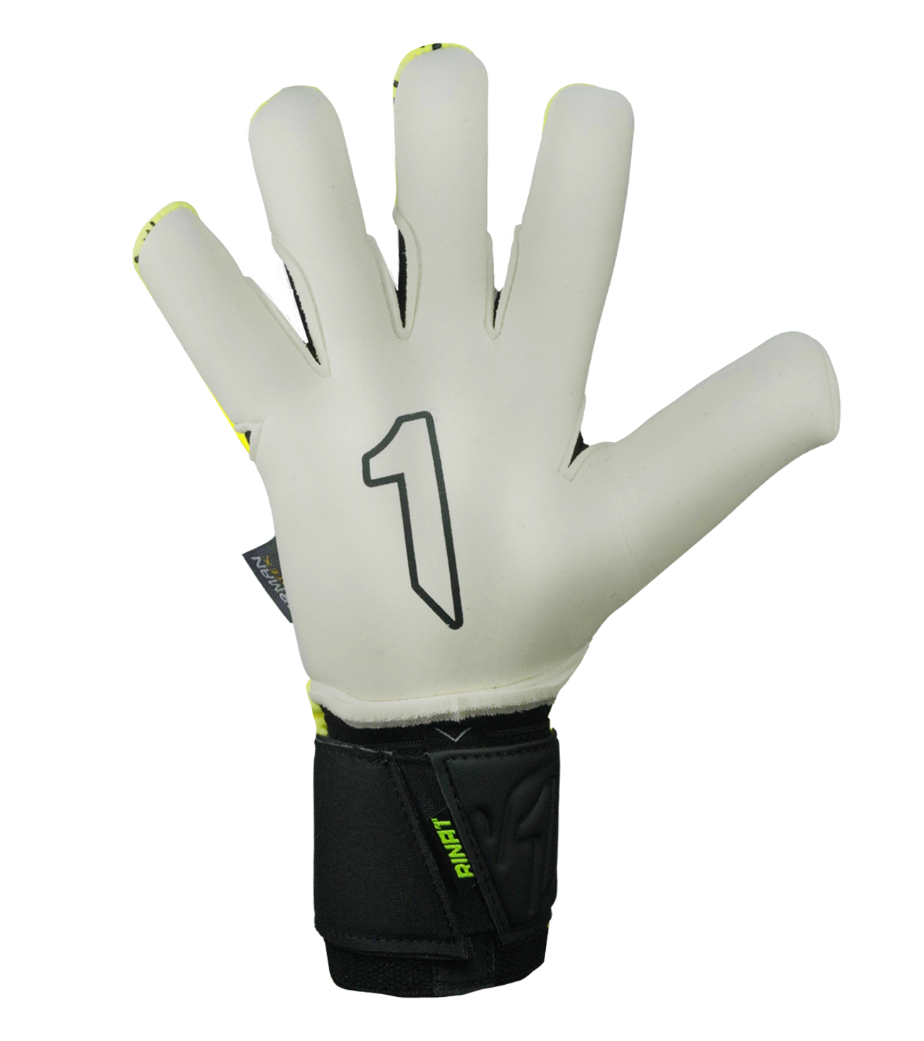 Guantes de portero Rinat Xtreme Guard Dominius Alpha Amarillo – agarre confiable, control absoluto y protección avanzada. Palma de látex alemán AXG para máximo grip y durabilidad, corte híbrido Roll-Flat con integración negativa para contacto ceñido. Dorso de neopreno ligero y transpirable, muñequera elástica con ajuste firme y seguro. Ideales para porteros que buscan rendimiento profesional y confort en cada atajada. Disponibles en UnoKeeper.