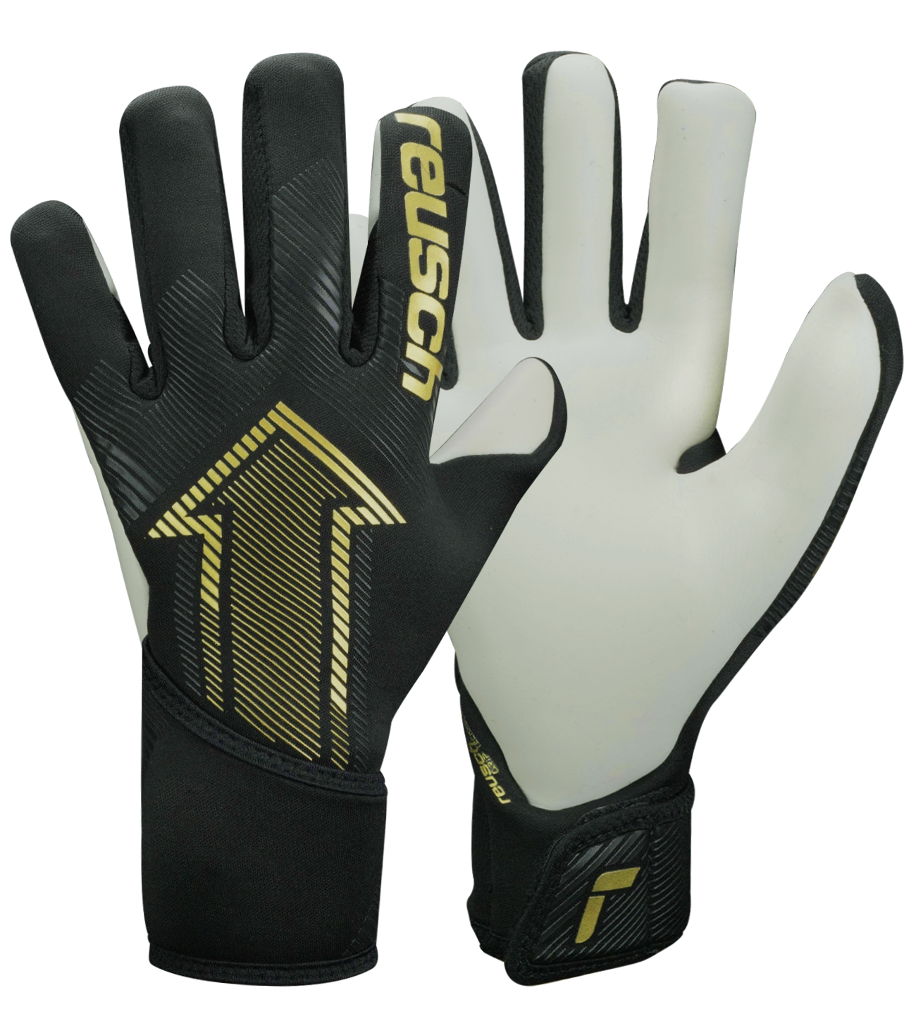 Guantes de portero Reusch FastGrip Silver Junior, con palma Fusion de alto agarre, corte Hybrid Evolution preformado y dorso flexible con ventilación. Guantes de portero de futbol para jóvenes, resistentes y precisos en entrenamientos y partidos bajo cualquier condición climática.
