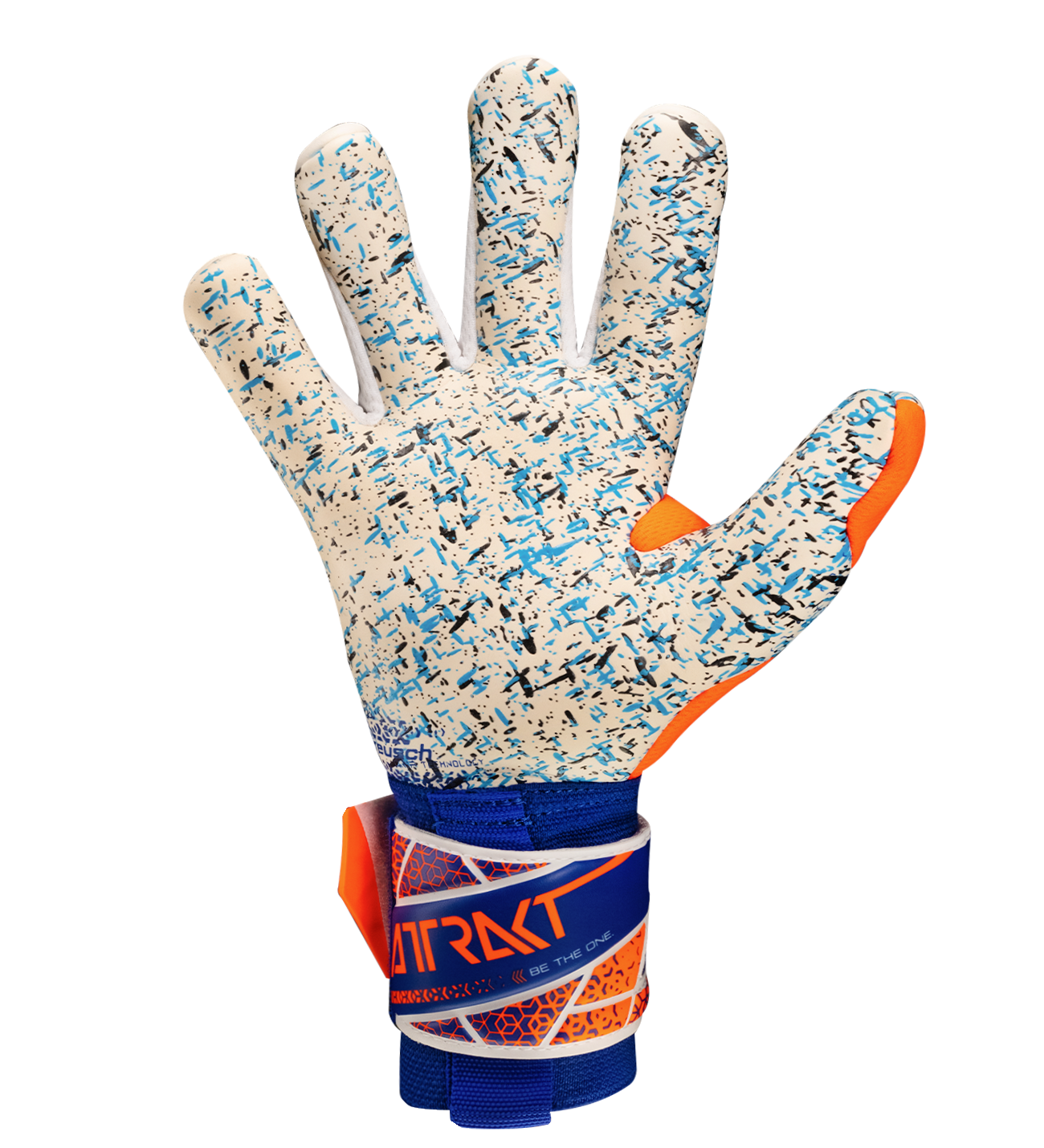 Guantes de portero Attrakt Fusion de Reusch con palma de látex profesional, tecnología Grip Fusion para agarre superior, corte Evolution Negative ergonómico y sistema AirVentSystem de ventilación.