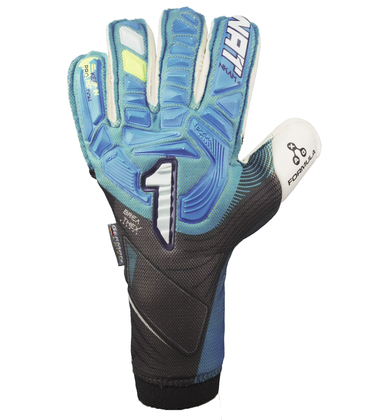 Guantes de portero de futbol Rinat Nkam Pro Azul 1
