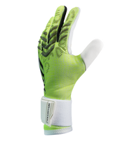 Guantes de portero de fútbol Adidas Predator Competition JN5371 Lucid Lemon/White/Black, con palma URG 2.0, corte negativo, dorso en punto mecánico con silicona y cierre con correa tradicional. Disponibles en UnoKeeper.