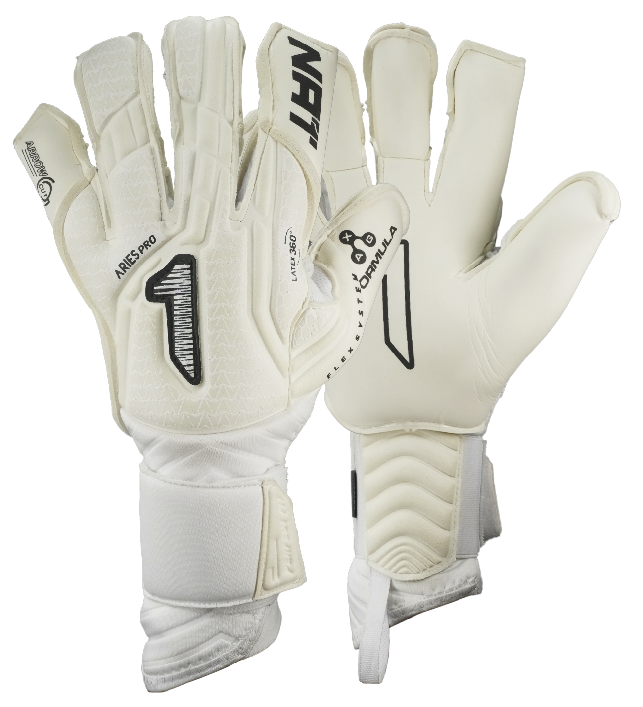 Guantes de portero de futbol Aries Nemesis Pro Blanco rinat unokeeper 0