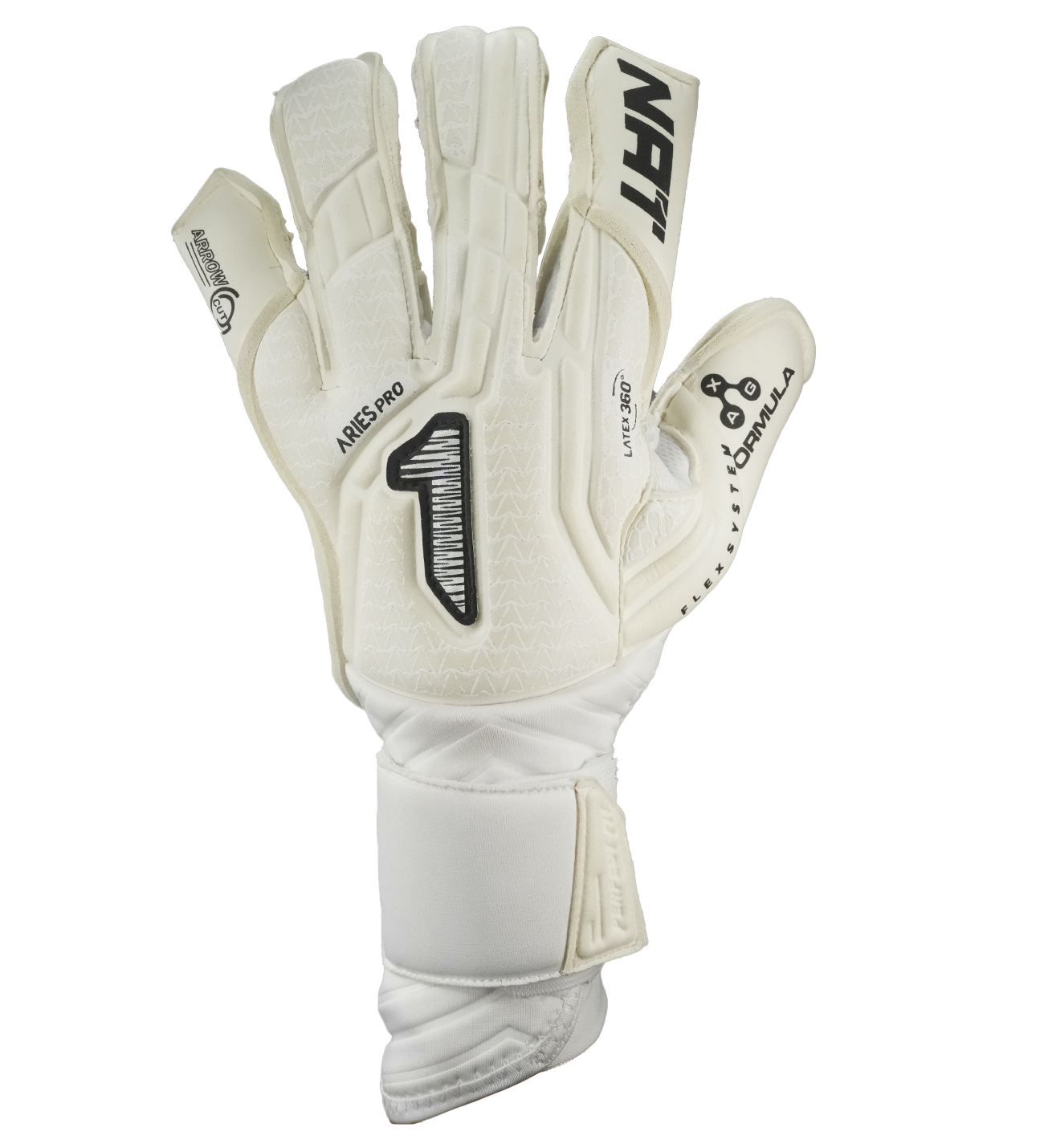 Guantes de portero de futbol Aries Nemesis Pro Blanco rinat unokeeper 1