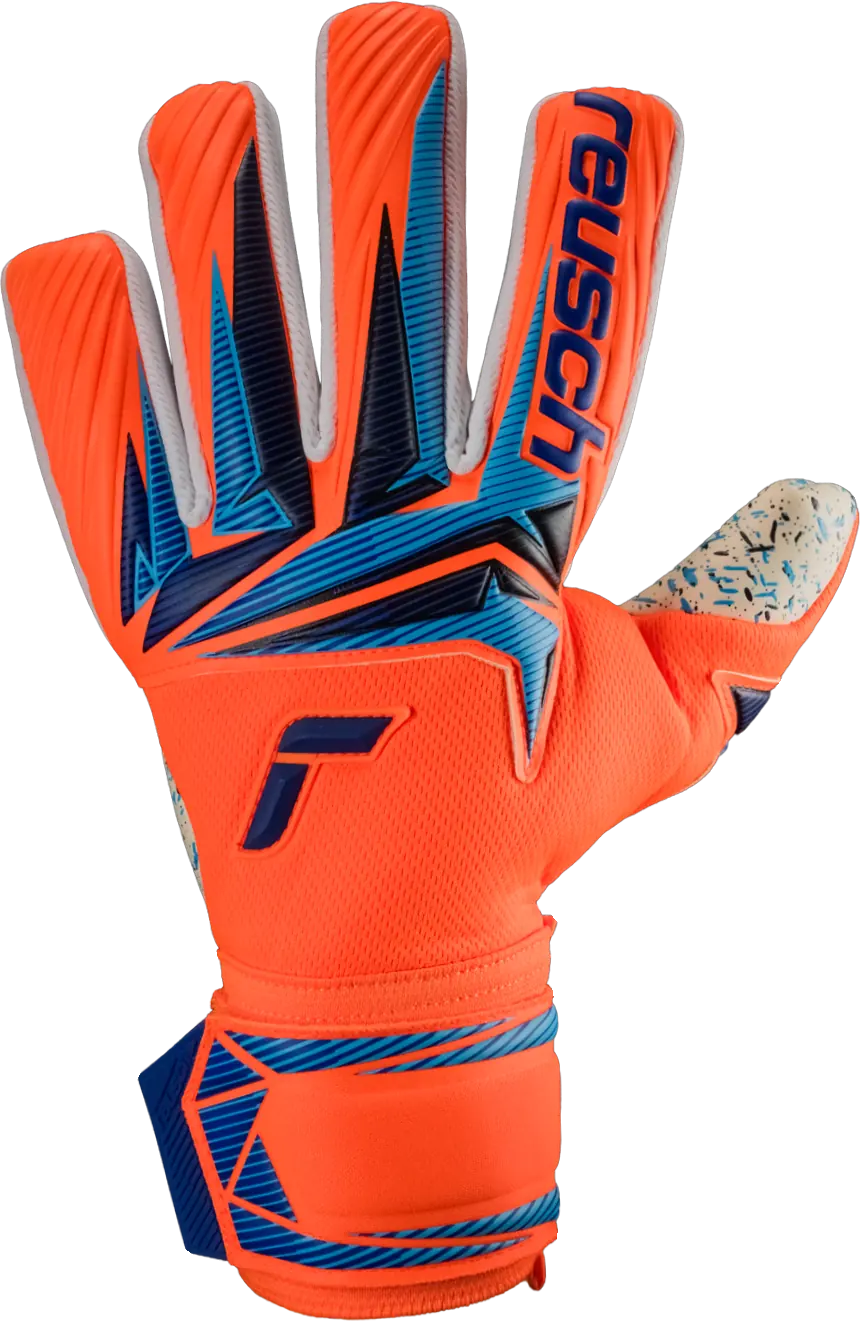 Guantes de Portero Reusch World CUP Attrakt Fusion NC Shocking Orange Blue