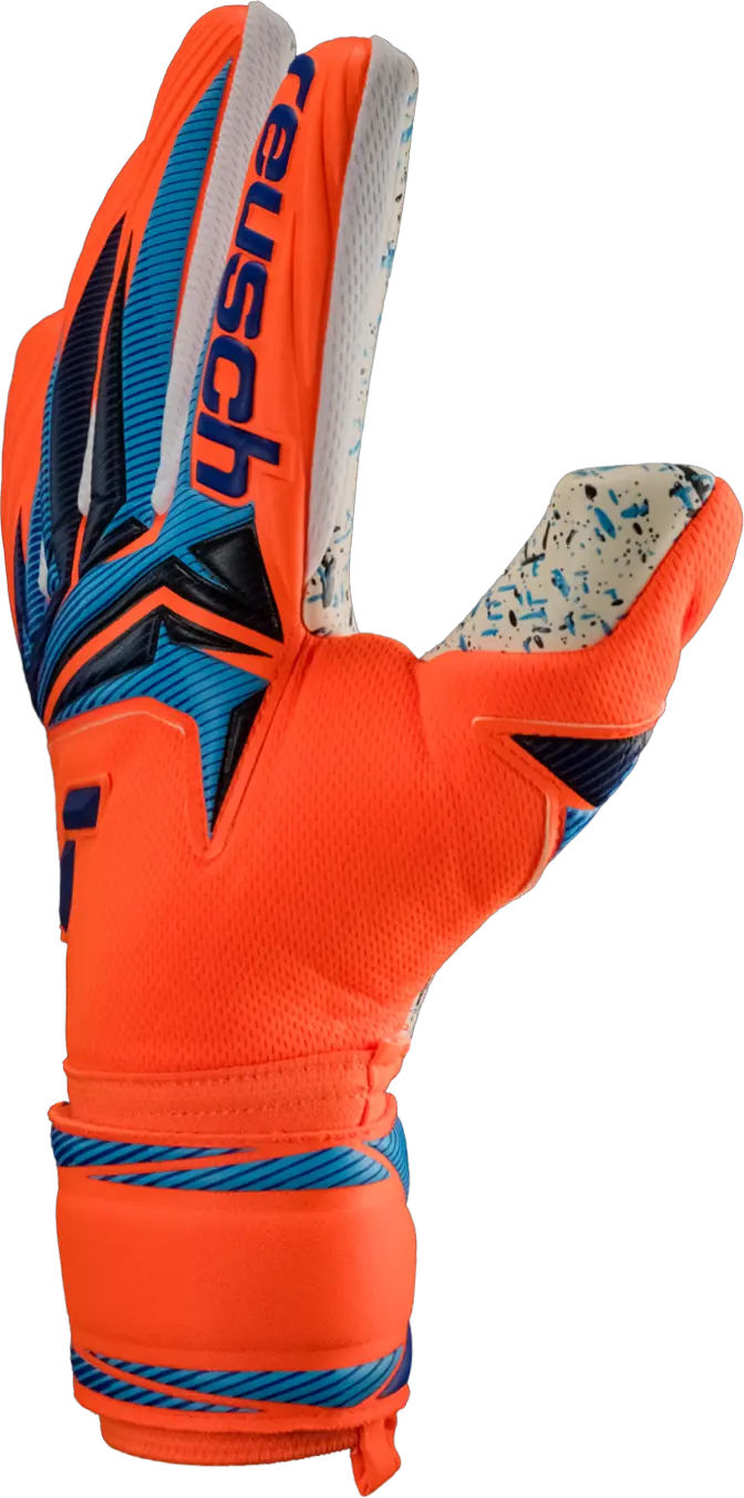 Guantes de Portero Reusch World CUP Attrakt Fusion NC Shocking Orange Blue
