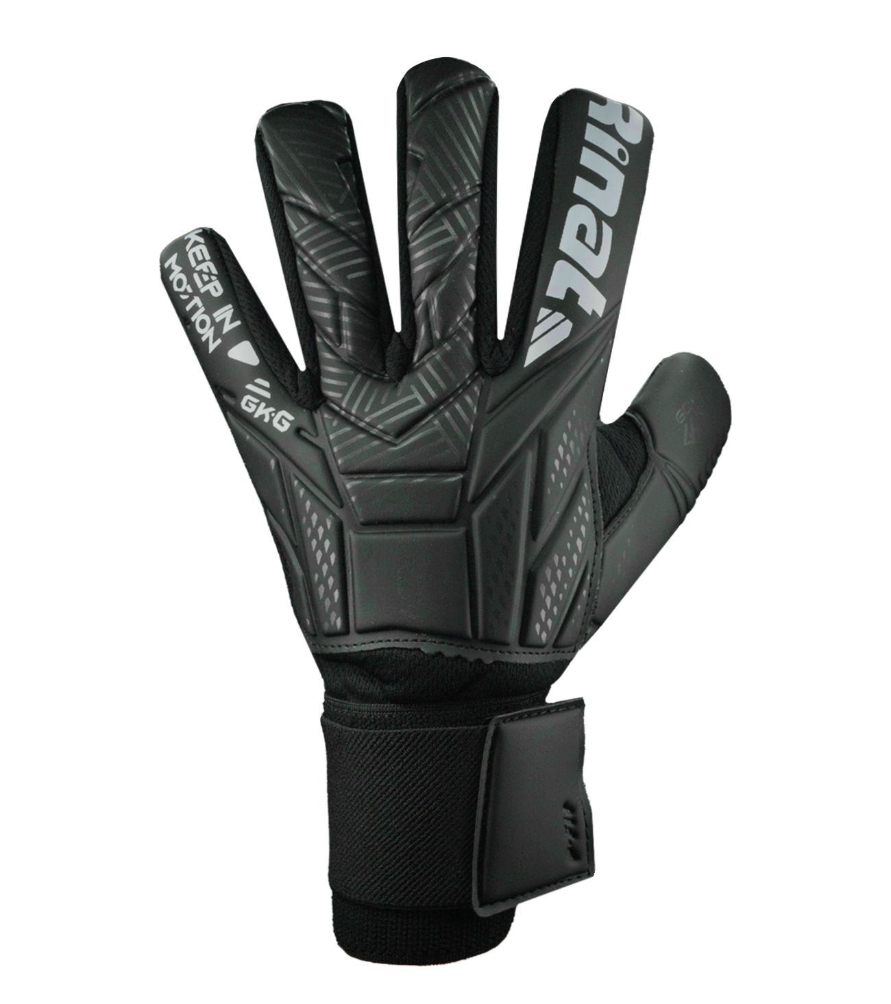 Guantes de portero de fútbol Rinat ACV1 Semi – modelo desarrollado junto a Carlos Acevedo, con palma de látex Super Softy XP para agarre seguro, corte negativo para mayor control, dorso flexible que brinda comodidad y protección, y cierre con muñequera elástica para ajuste firme. Rendimiento y estilo en cada atajada. Disponibles en UnoKeeper.
