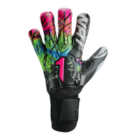 Guantes de portero Asimetrik Spines Prime, con palma HG+ Next ultra resistente, corte Hyper Cut anatómico y varillas de protección en los dedos. Guantes de portero de futbol semi profesionales. Disponibles en UnoKeeper.