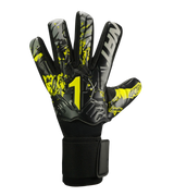 Guantes De Portero Rinat Asimetrik Training   Negro Amarillo Plata