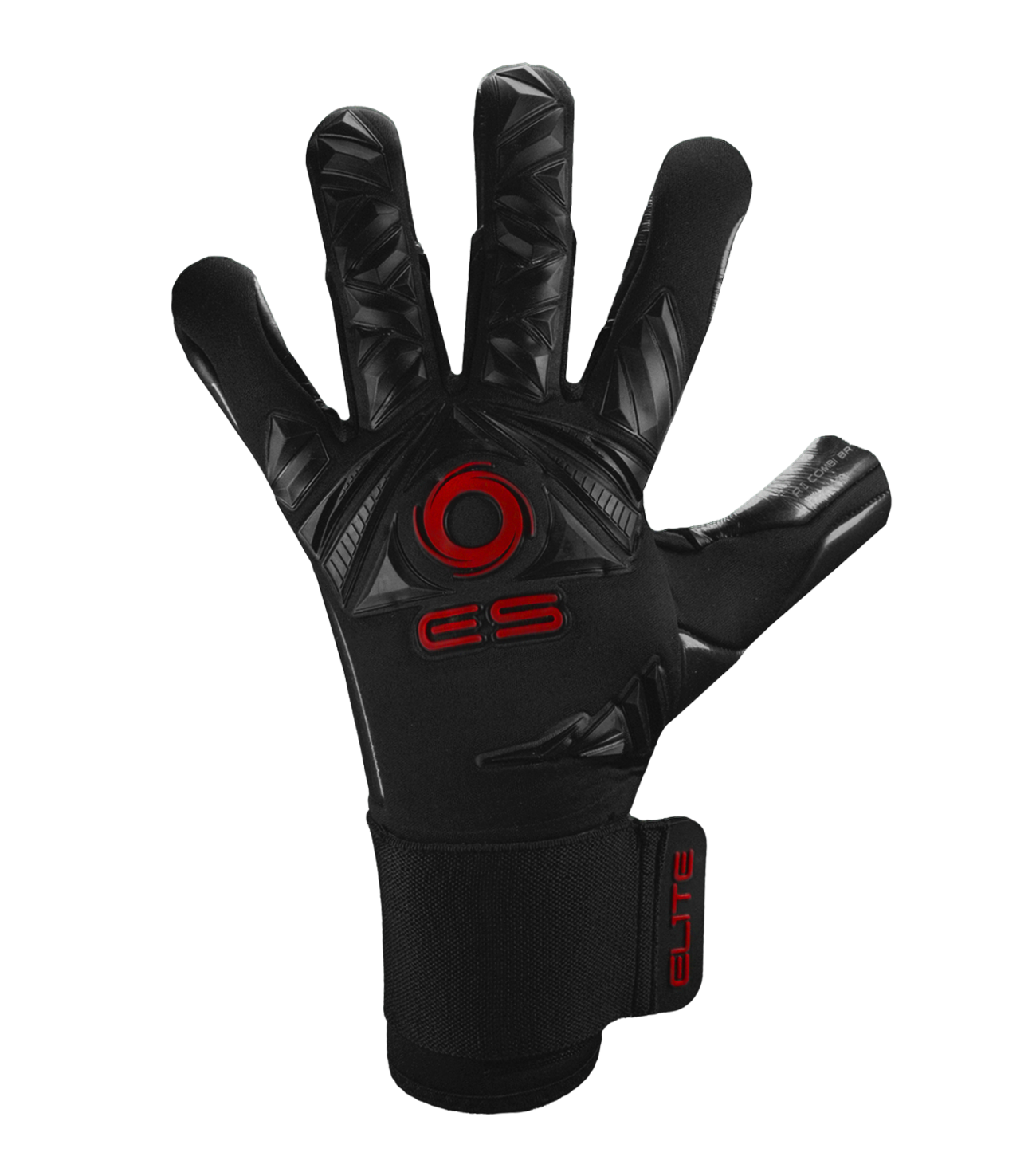 Guantes de portero de futbol Elite Revolution II Combi BR, con palma Ultra GTech Pro de látex alemán de 4 mm, corte Flash negativo envolvente, dorso con goma 3D protectora y cierre elástico ajustable. Usados por porteros profesionales como Thibaut Courtois y Nahuel Guzmán. Disponibles en UnoKeeper.