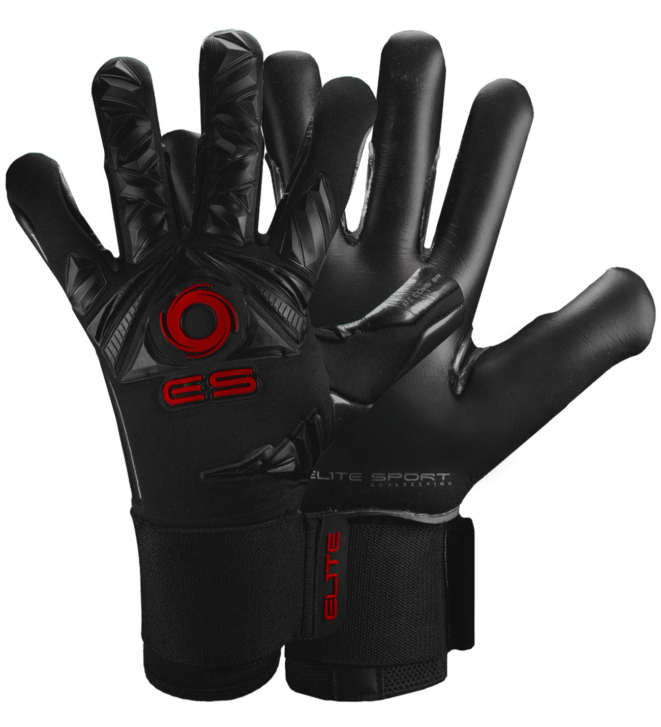 Guantes de portero de futbol Elite Revolution II Combi BR, con palma Ultra GTech Pro de látex alemán de 4 mm, corte Flash negativo envolvente, dorso con goma 3D protectora y cierre elástico ajustable. Usados por porteros profesionales como Thibaut Courtois y Nahuel Guzmán. Disponibles en UnoKeeper.
