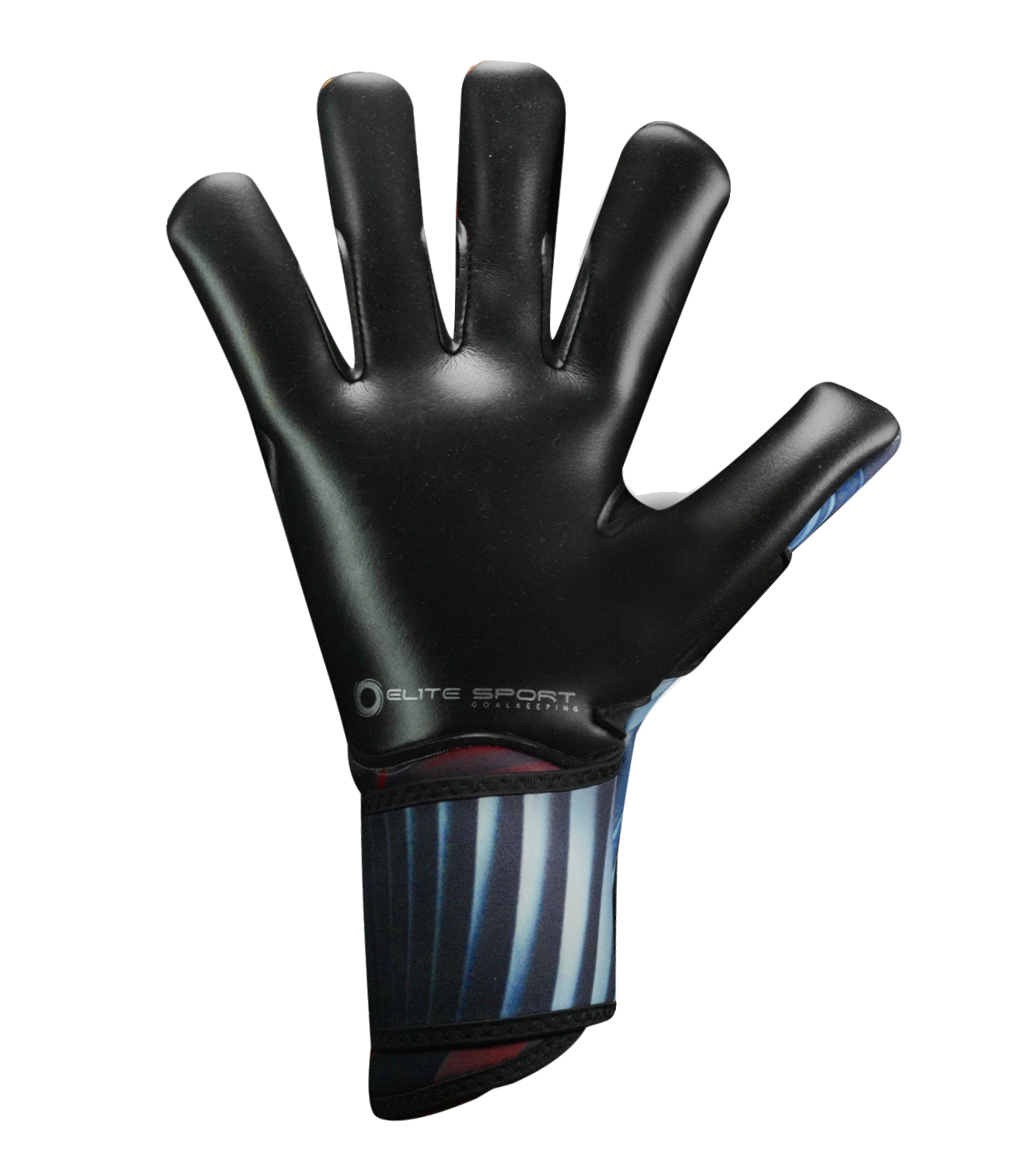 Guantes de portero Elite Sport Opal con palma de látex Centenum+ de 4 mm, corte Semi Speed Cut ceñido, dorso de caucho 3D sobre neopreno espumado y cierre con muñequera superpuesta ajustable.