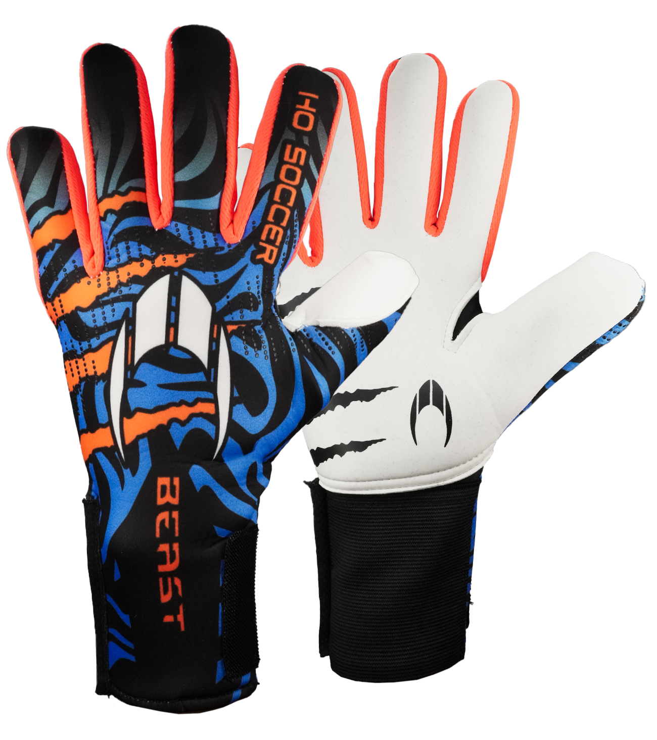 Guantes de portero de futbol HO Soccer Beast Plus Hazard V2 Blue 0