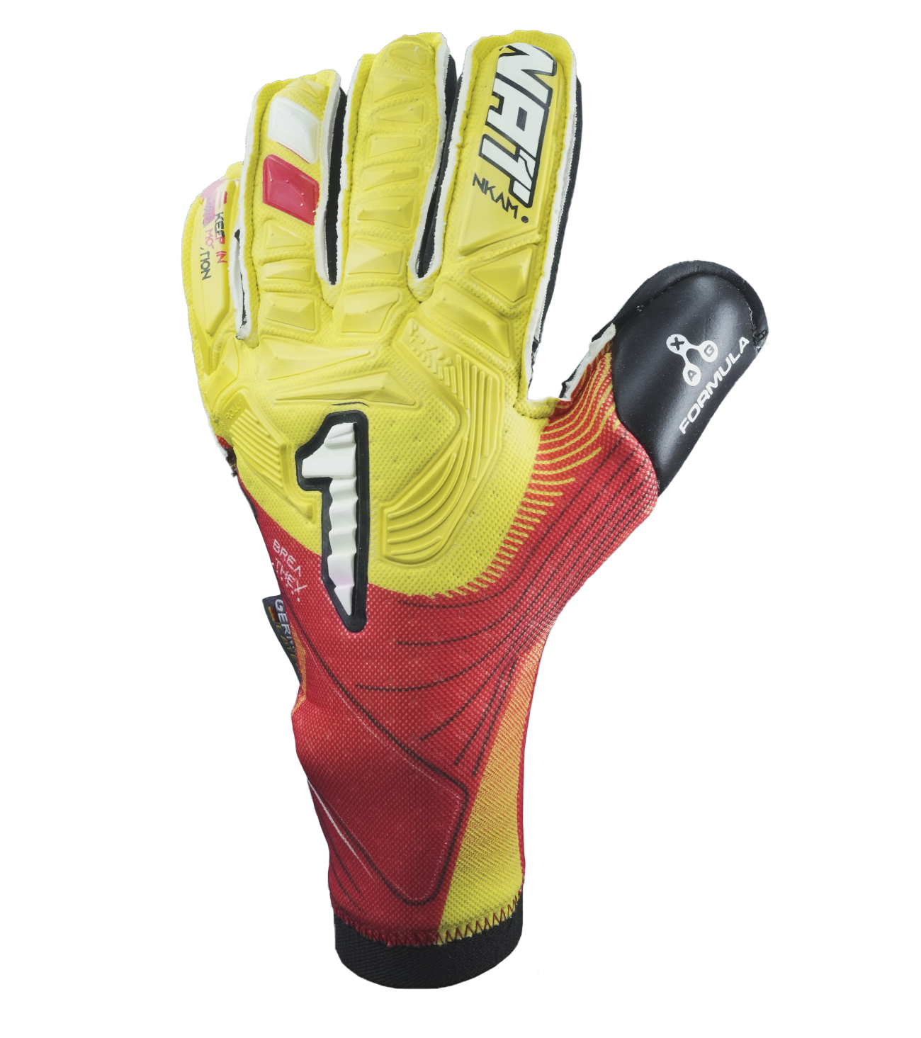 Guantes de portero de futbol Rinat Nkam Pro Amarillo 2