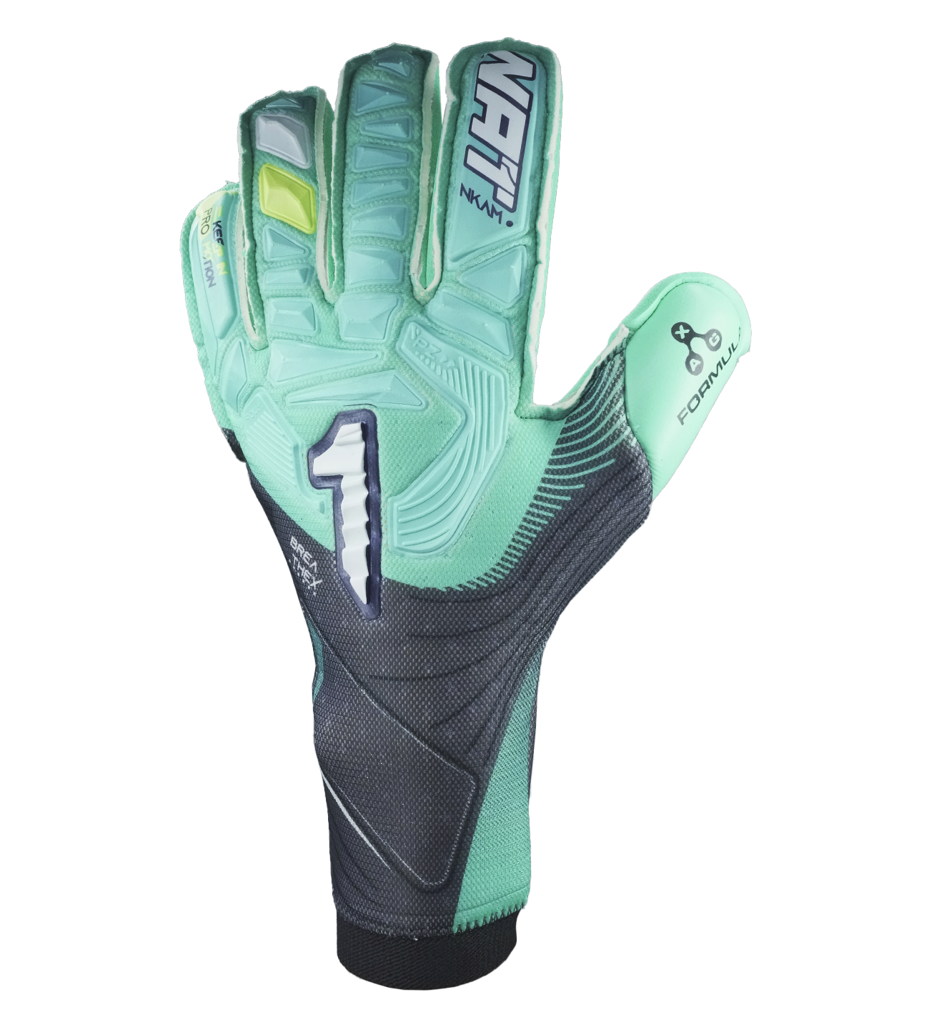 Guantes de portero de futbol Rinat Nkam Pro Verde Aqua 2