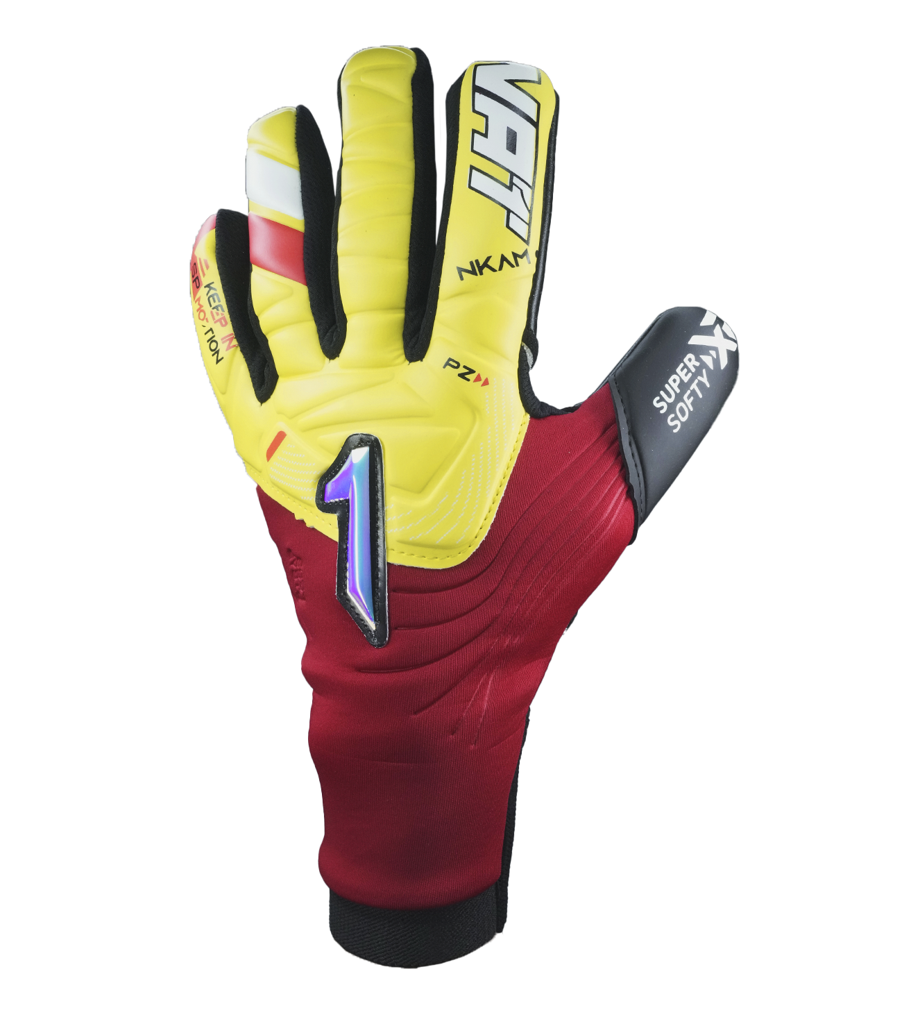 Guantes de portero de futbol Rinat Nkam Semi Amarillo 2
