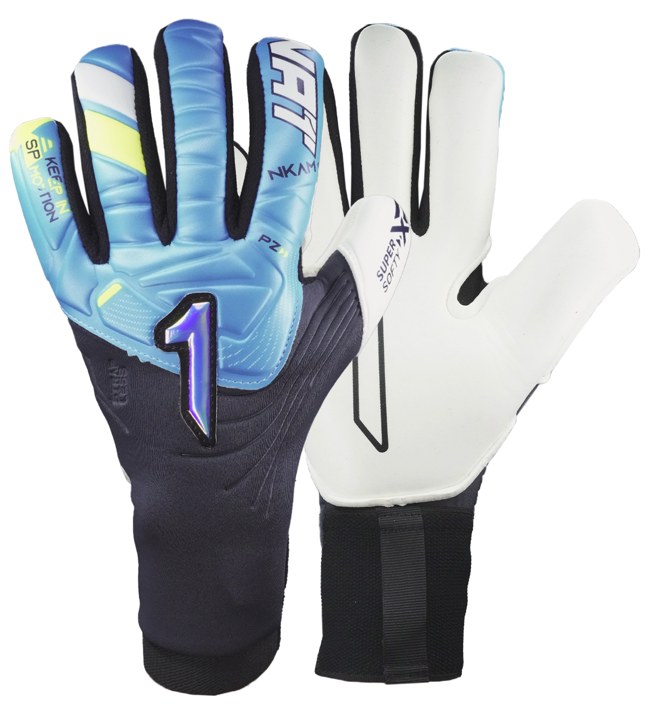Guantes de portero de futbol Rinat Nkam Semi Azul 0