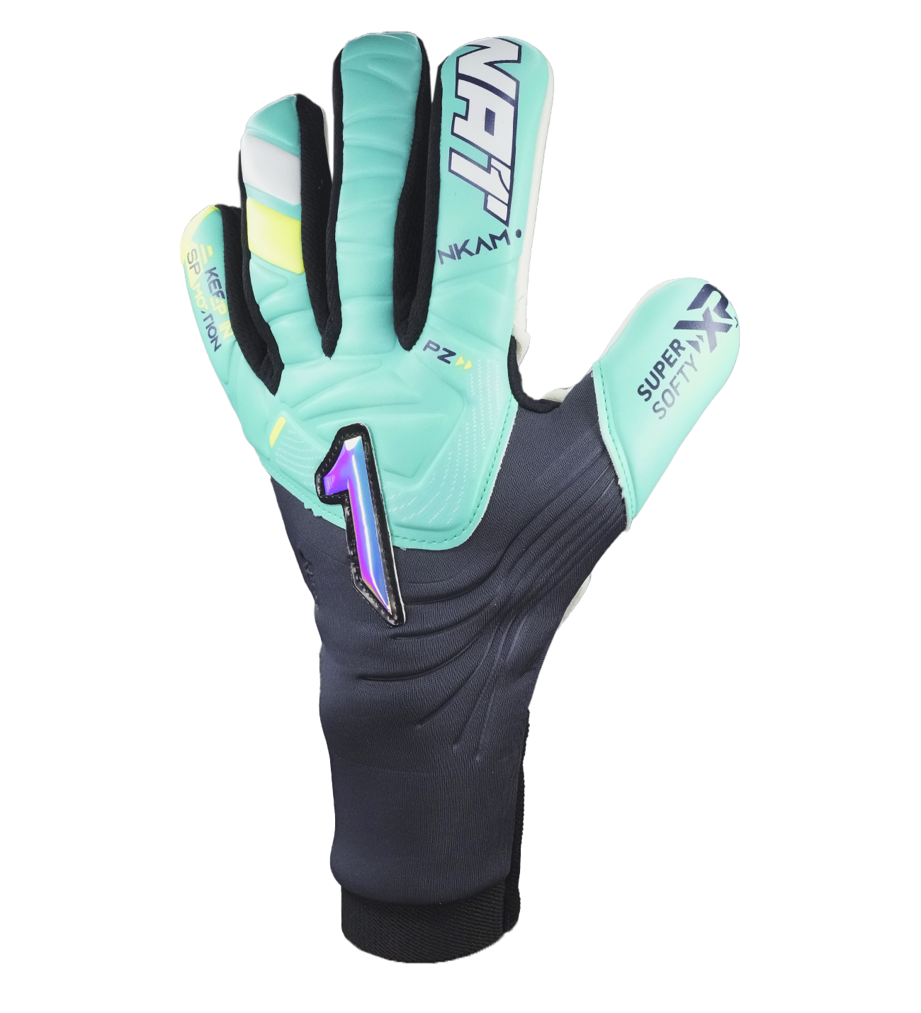 Guantes de portero de futbol Rinat Nkam Semi Verde Aqua 2