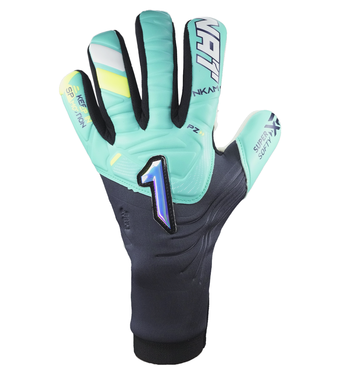 Guantes de portero de futbol Rinat Nkam Semi Verde Aqua 1