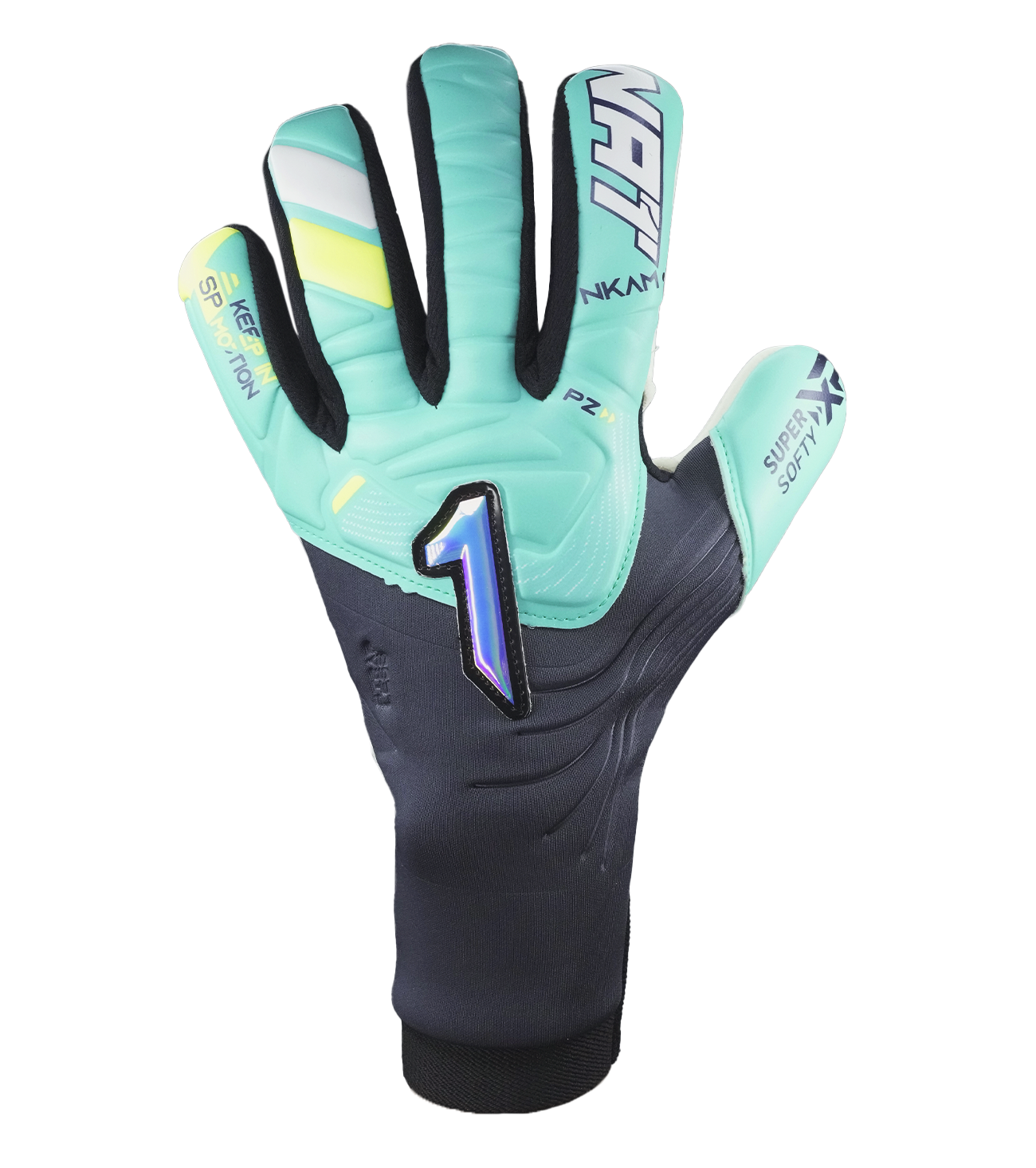 Guantes de portero de futbol Rinat Nkam Semi Verde Aqua 1