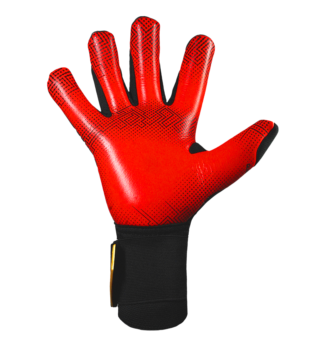 Guantes de portero de futbol Reusch Pure Contact Gold X GluePrint, con palma Grip Gold X GluePrint de látex de alto agarre, corte Evolution Negative ceñido, dorso ligero y transpirable, y cierre elástico con correa de neopreno. Modelo profesional de la colección 2025, disponible en UnoKeeper.