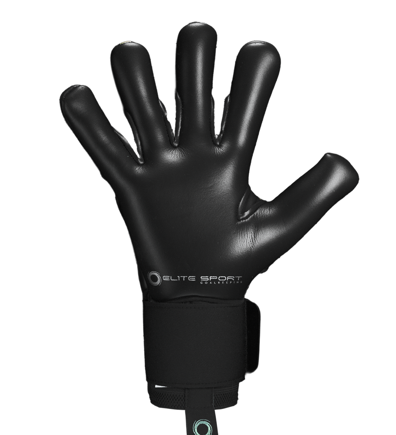 Guantes de portero Elite Sport Nobre Black con palma de látex Centum+ de 4 mm, corte SpeedCut ergonómico, dorso con espuma protectora de 4 mm, cintillo textil elástico ajustable y varillas removibles en cuatro dedos.