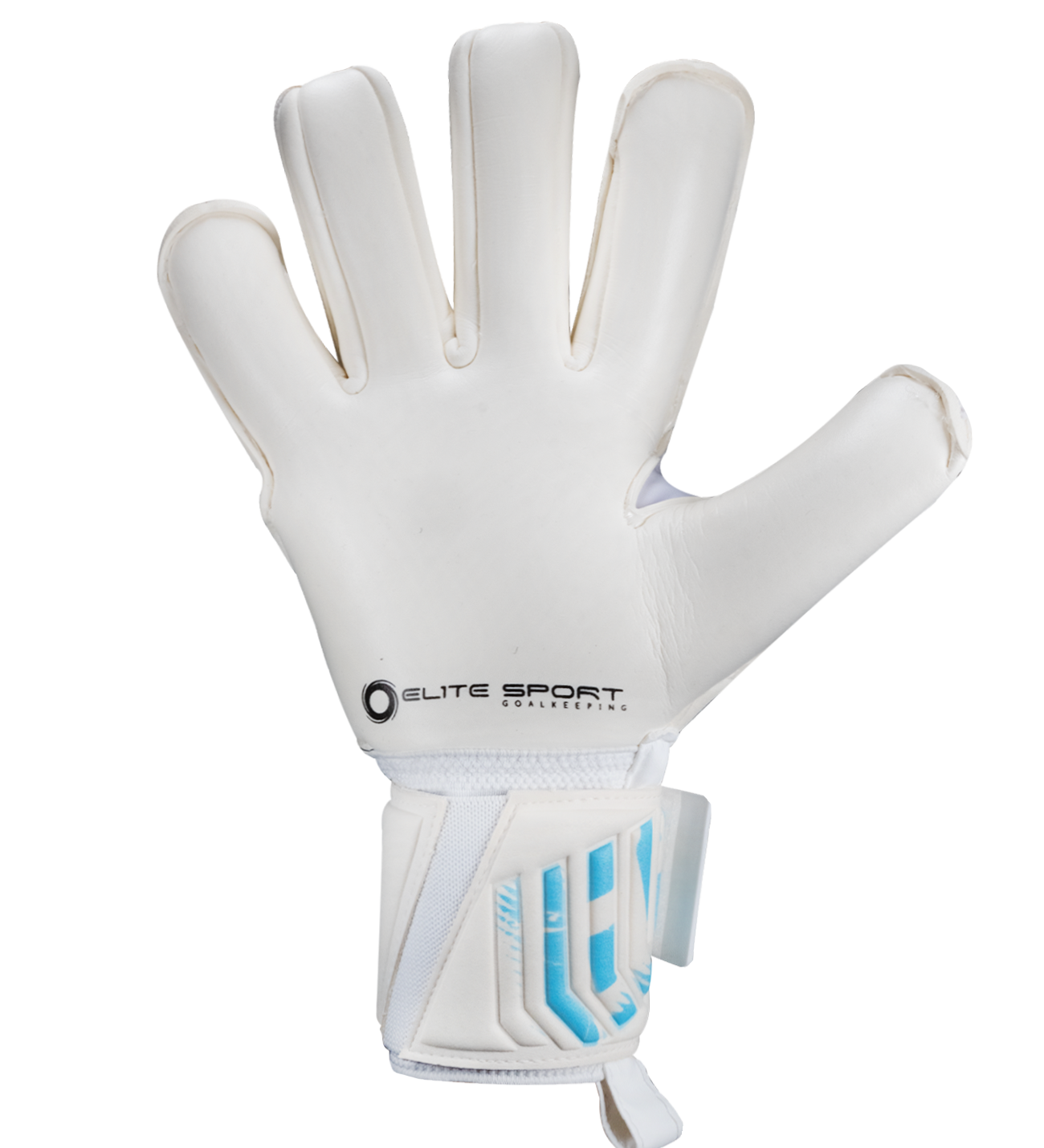 Guantes de portero Elite Sport Supreme con palma Ultra G Tech de 4 mm, corte híbrido Rollfinger-Negativo, dorso con tecnología 3D Shock Zone y sistema AVM, cierre elástico envolvente de 5 cm y sin varillas para máxima flexibilidad.
