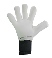 Guantes de portero de futbol Elite Sport Revolution X Combi Black con palma Ultra GTech Pro de 4 mm, corte Flash X envolvente, dorso con goma protectora y textil Hybrid CR, cierre elástico ajustable y diseño profesional para todo clima unokeeper.