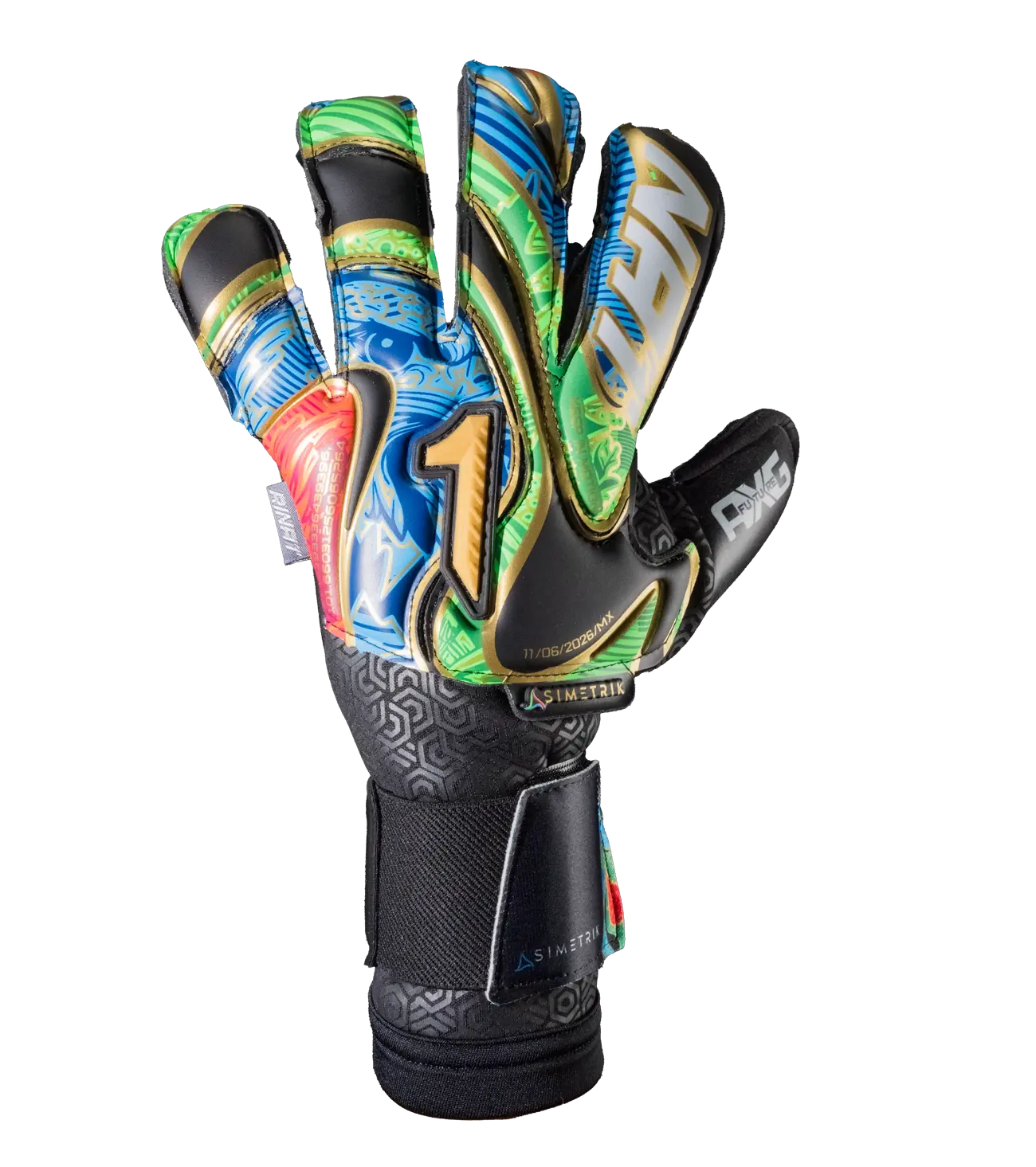 Guantes de Portero Rinat Asimetrik Pro Future  Multicolor Negro