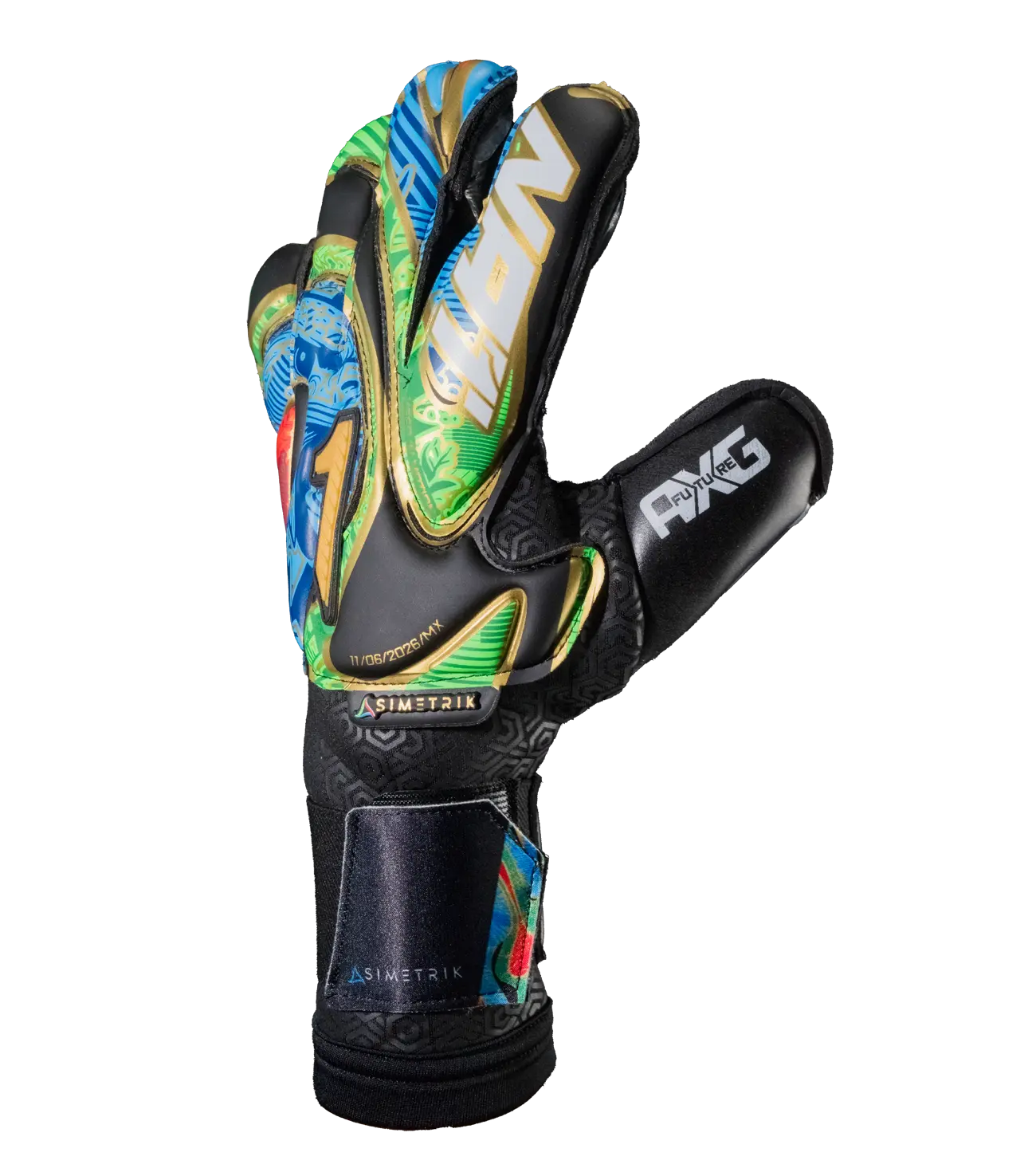 Guantes de Portero Rinat Asimetrik Pro Future Multicolor Negro — foto 4