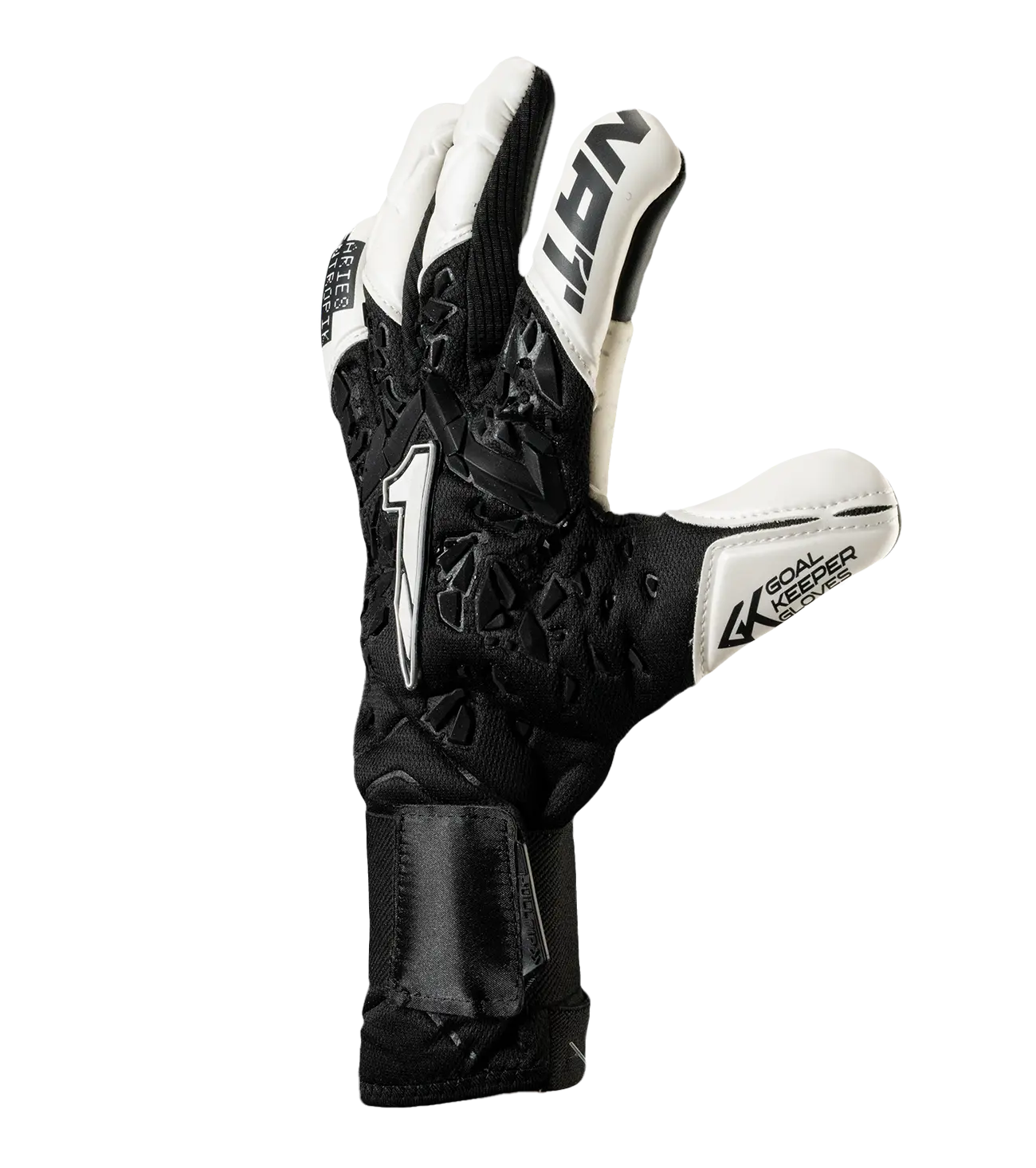 Guantes de Portero Rinat x UnoKeeper Aries Entropik Negro Gris Prime