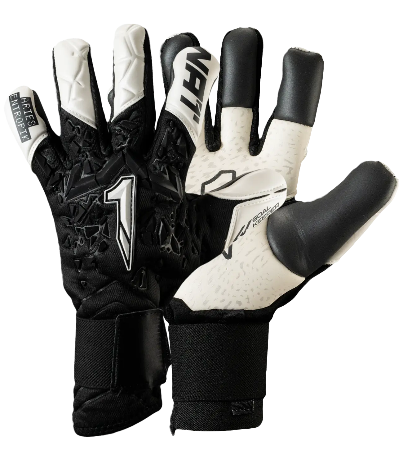 Guantes de Portero Rinat x UnoKeeper Aries Entropik Negro Gris Prime