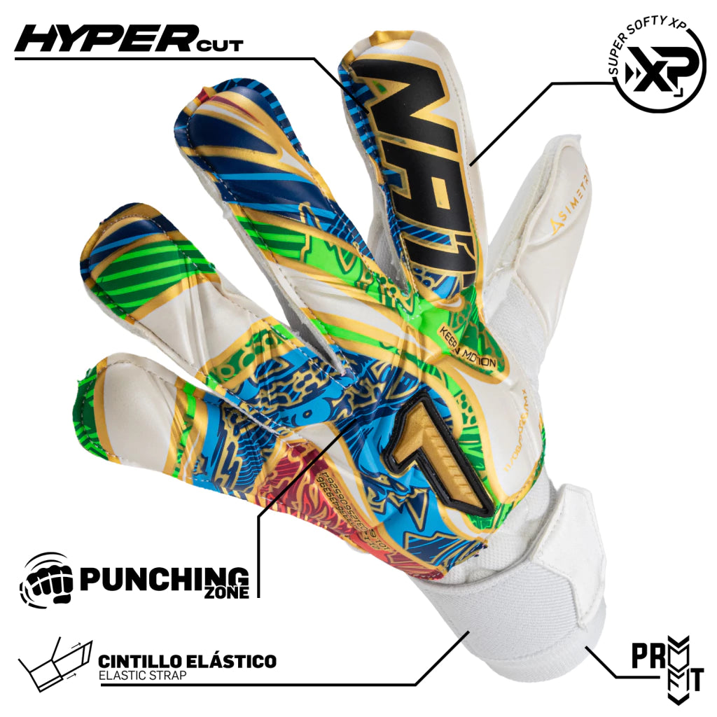 Guantes de Portero Rinat Asimetrik  Prime      Multicolor / Blanco