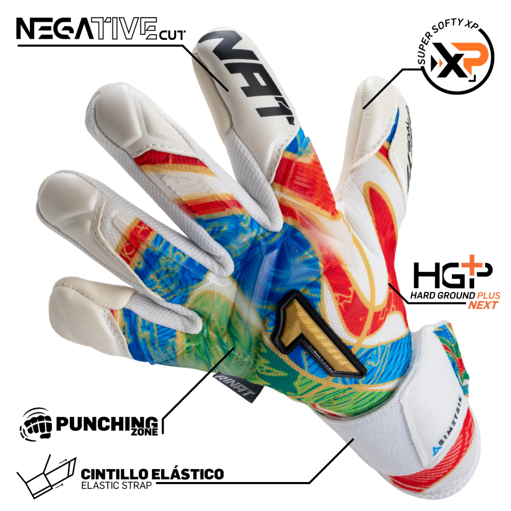 Guantes de Portero Rinat Asimetrik Aero Prime Multicolor / Blanco — foto 5