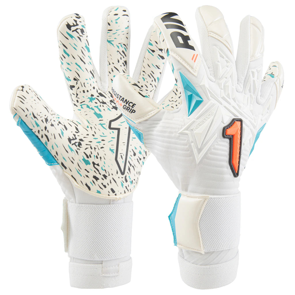 Guantes de Portero Rinat Kratos Evo    Blanco - Verde Aqua