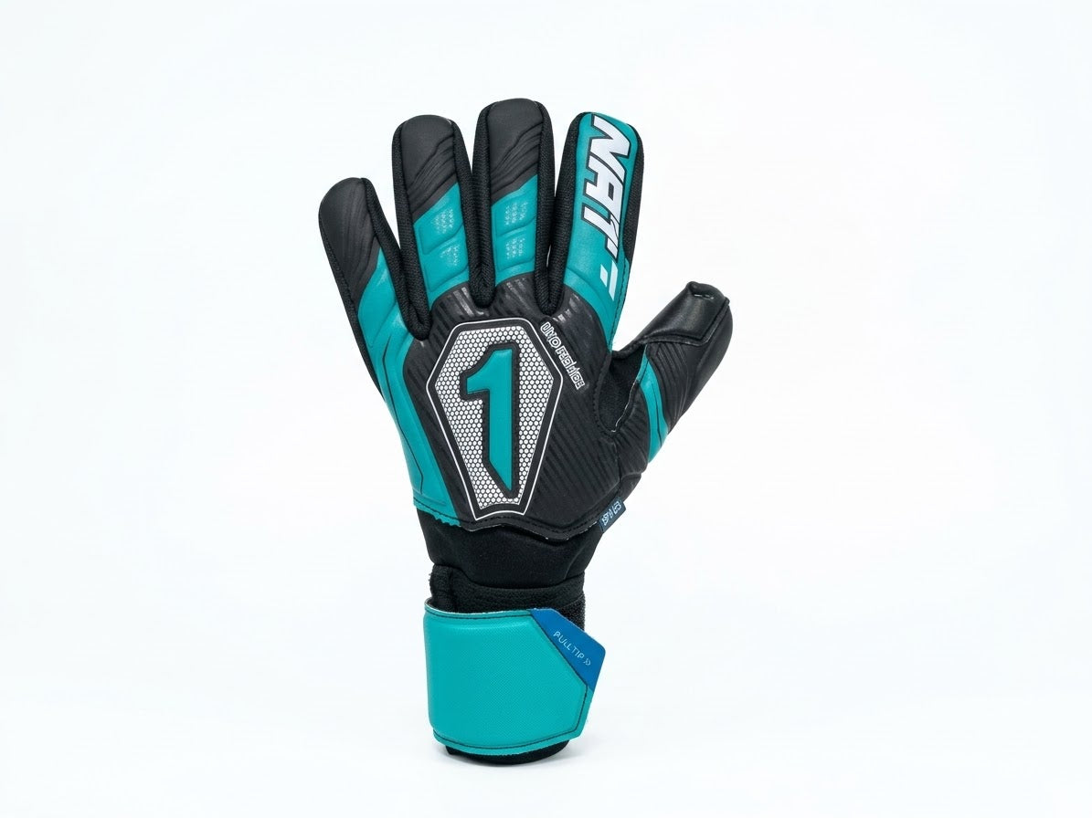 Guantes de Portero Rinat Uno Premier Training Spine Negro/ Verde Aqua